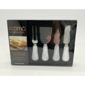 Fromâ  Cheese Knives Set of 4 Polished Marble Handles Cheese Knife‎ Gift Set
